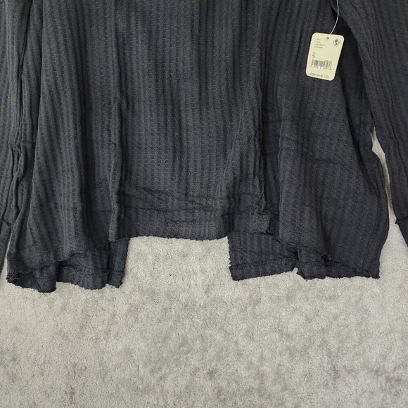 NWT Free People Juicy M Long sleeve Thermal Cowl neck Open Back Ribbed - Picture 9 of 13